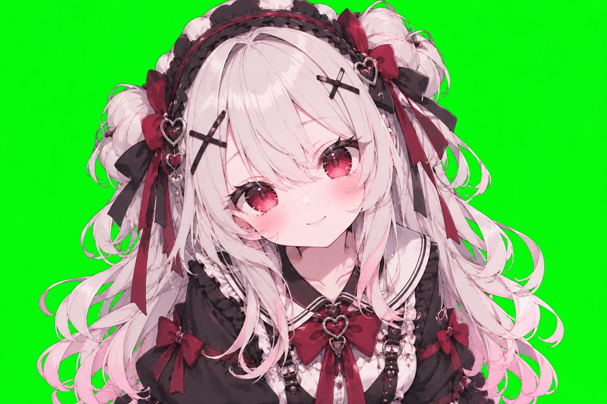 Anime Girl on Green Screen — output 1