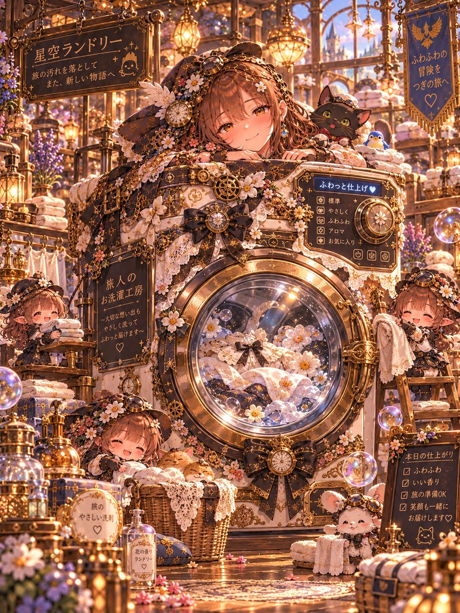 Steampunk Magical Laundry Girl — output 1