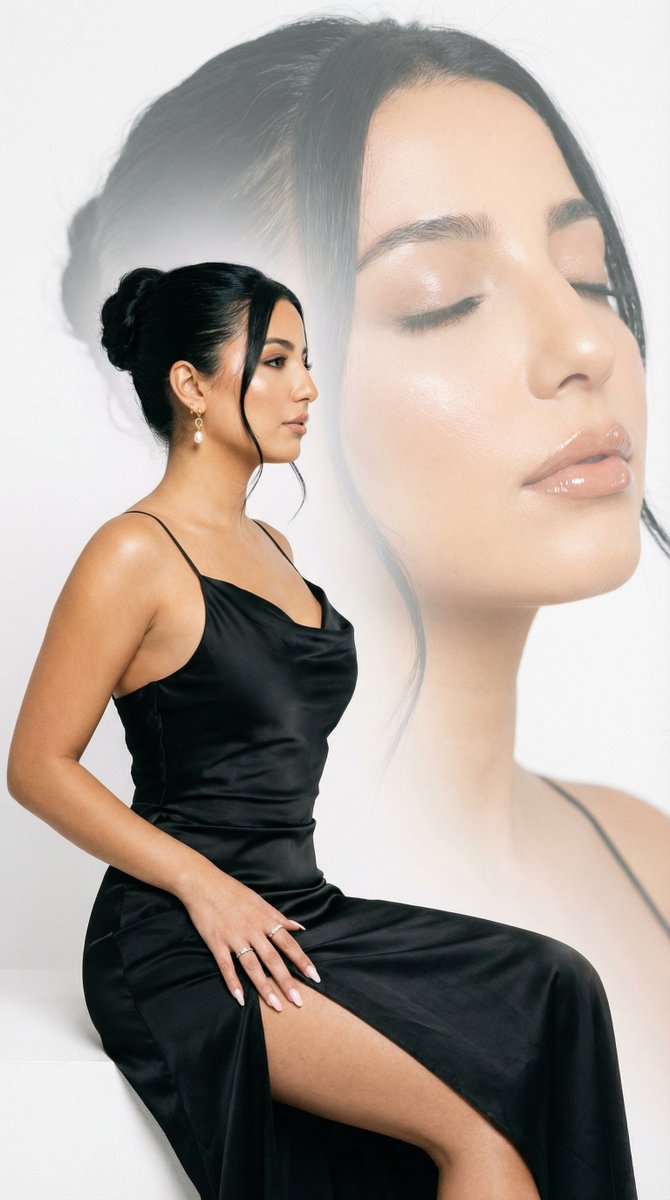 Social Media Post - High-Fashion Double Exposure Editorial Portrait — output 1