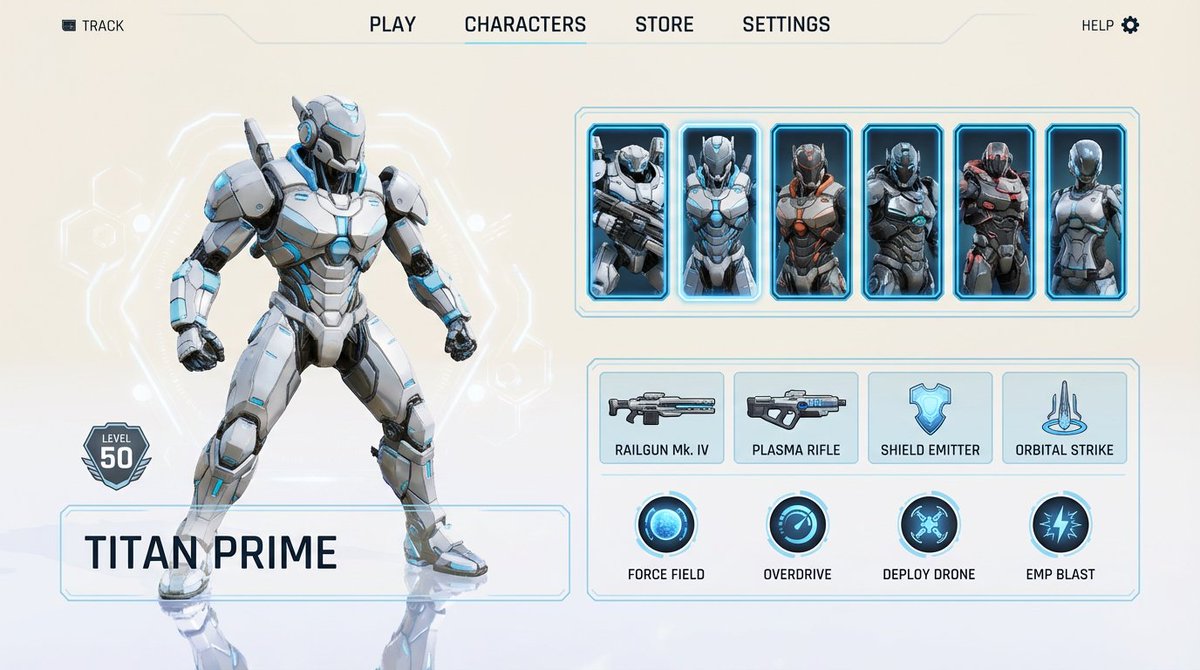 Game Asset - Character Selection Screen Generation — output 1