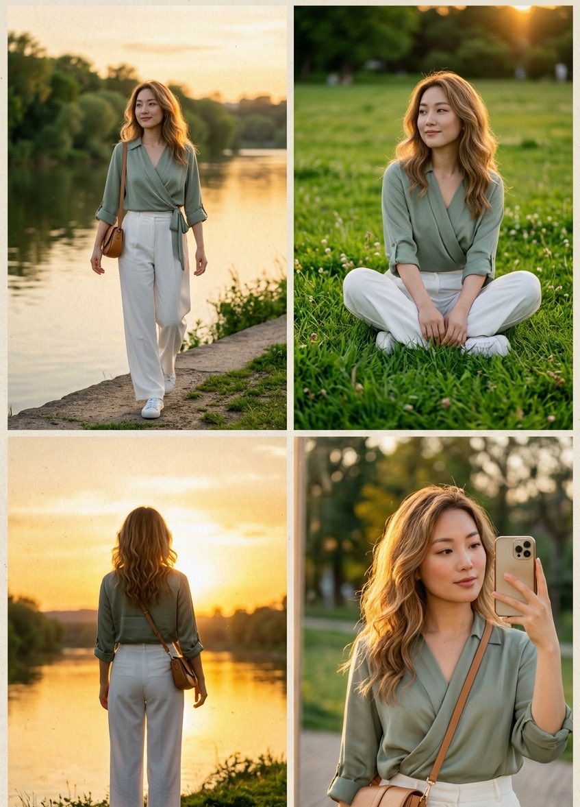 Product Marketing - Editorial Sage Green Park Fashion โ output 1