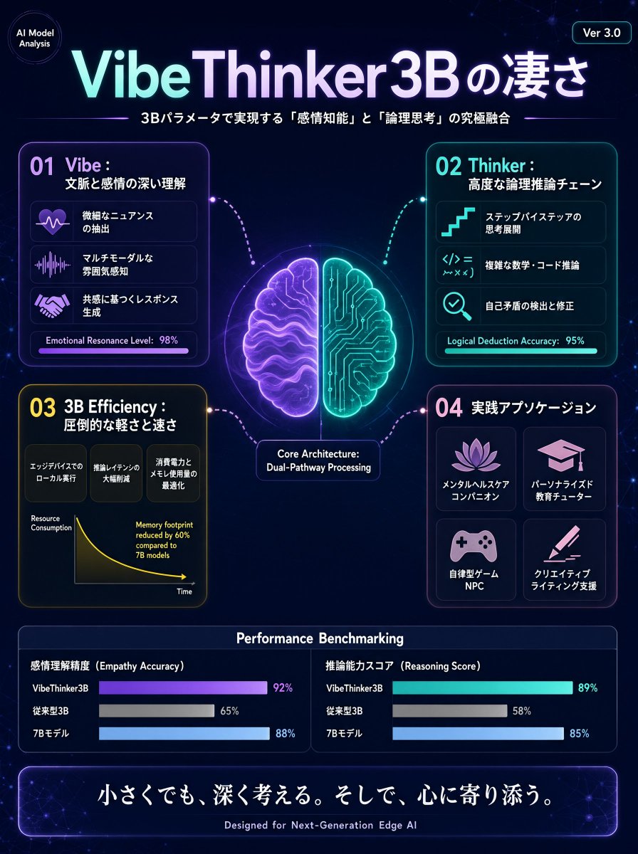 Infographic / Edu Visual - VibeThinker3B Japanese Infographic — output 1