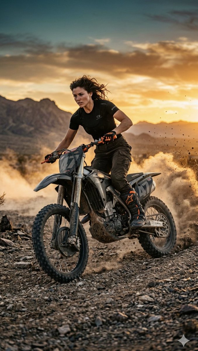 Desert Motocross Action Shot — output 1