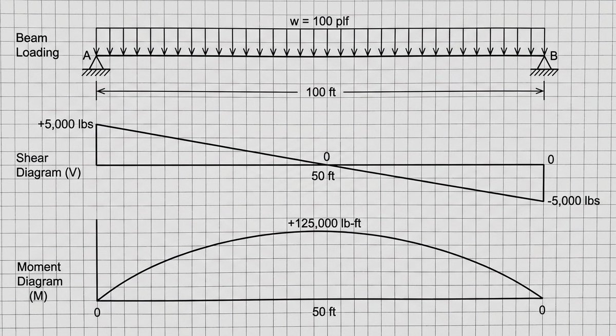 Shear and moment diagram prompt — output 1