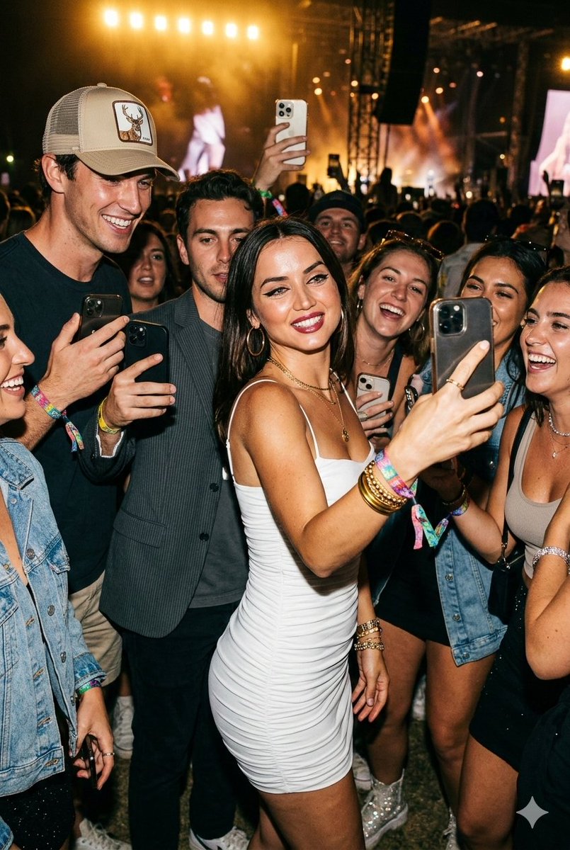 Poster / Flyer - Ana de Armas Festival Candid Shot Prompt — output 1