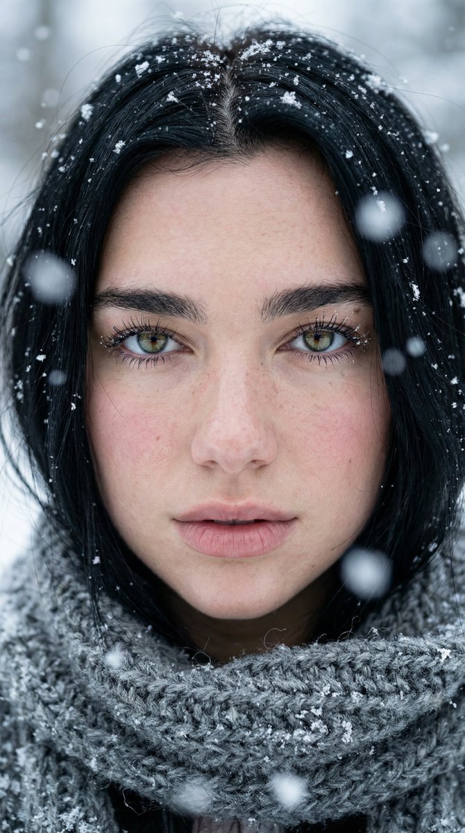 Ultra-Photorealistic Winter Portrait Macro Focus — output 1