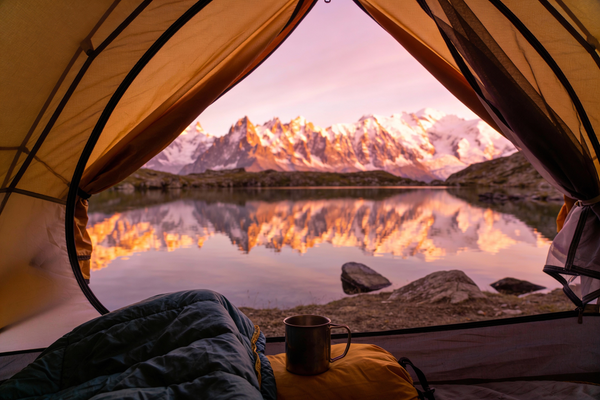 Tent View of Mountain Landscape — output 1