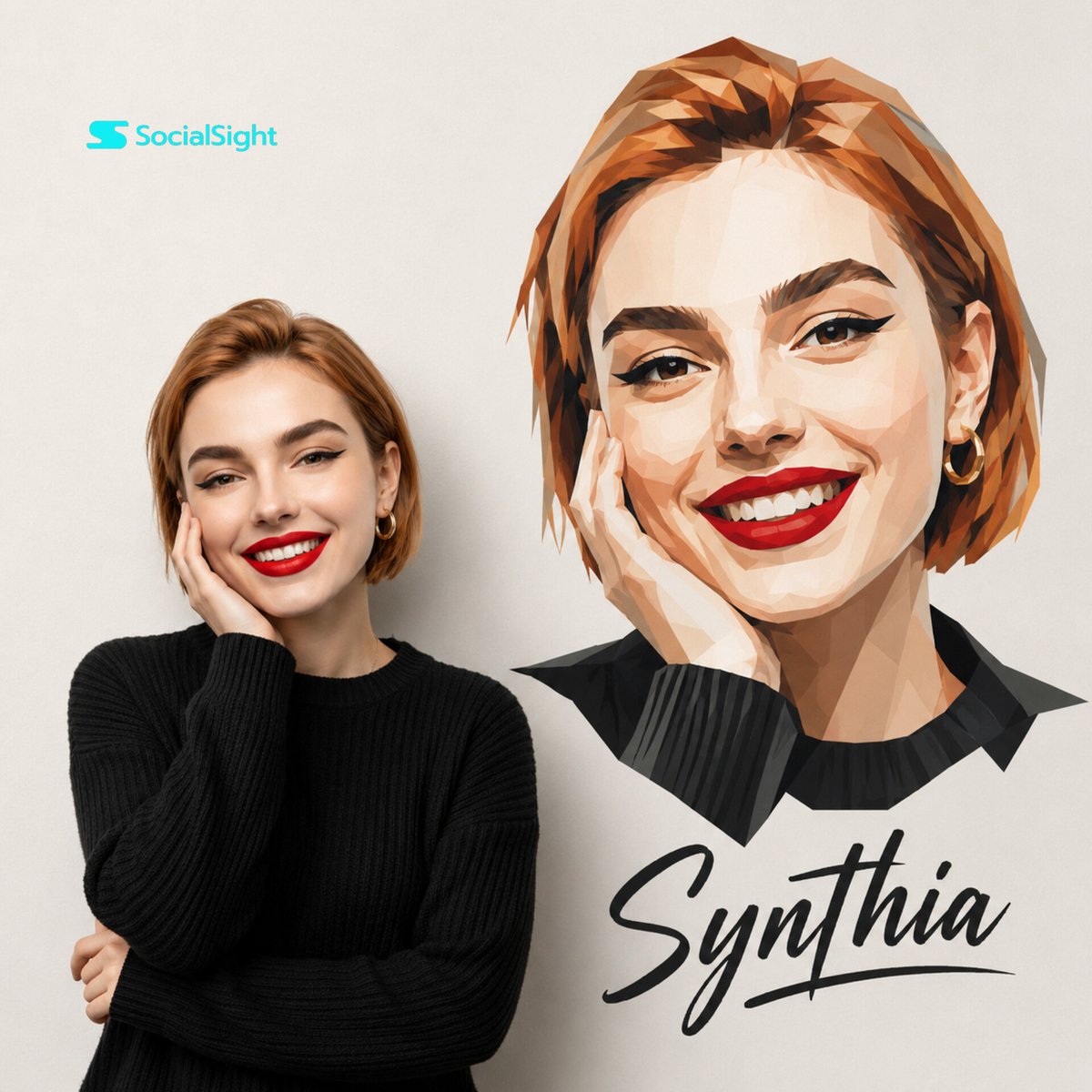 Product Marketing - Geometric Studio Portrait Art — output 1