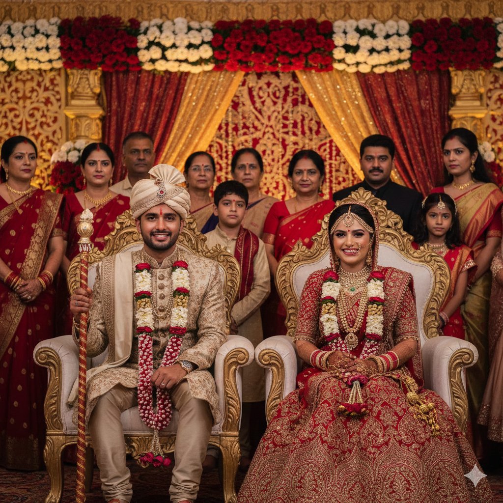 Photorealistic Indian Wedding Ceremony Scene — output 1