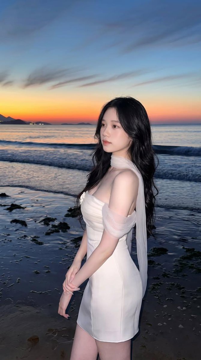 Product Marketing - East Asian Woman Beach Portrait — output 1