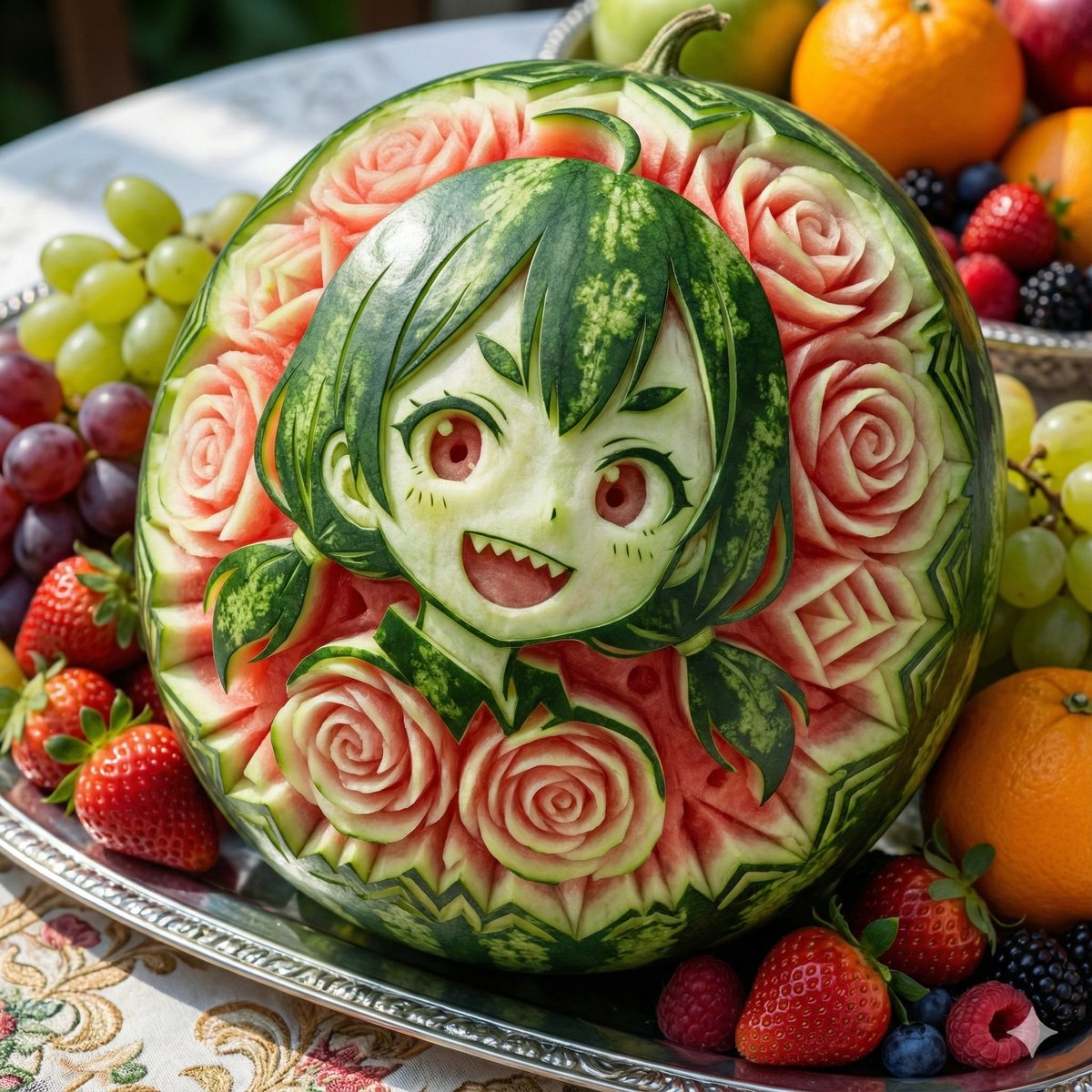 Photorealistic Watermelon Fruit Carving Prompt — output 1