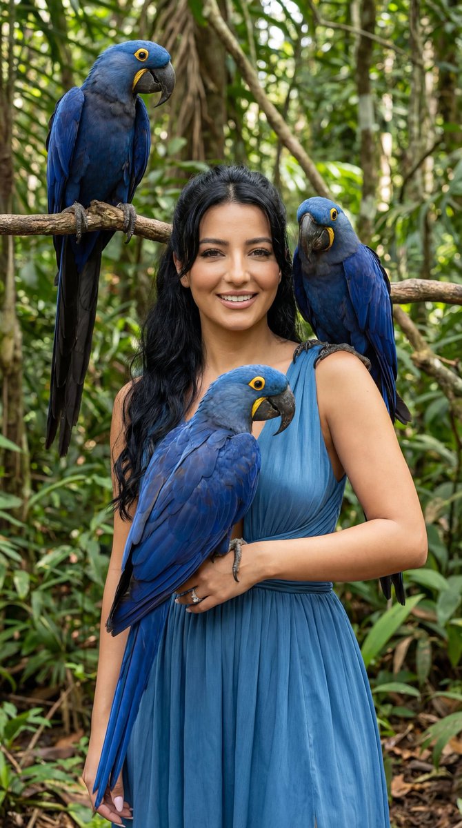 Social Media Post - JSON Prompt for Photoreal Exotic Wildlife Fashion Editorial with Macaws — output 1