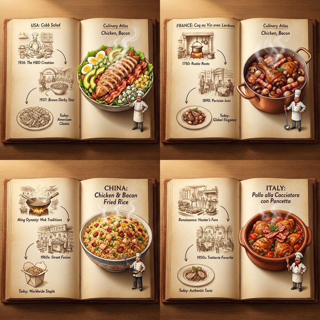 Infographic / Edu Visual - Culinary Atlas Grid: 3D Pop-up Recipe Dioramas — output 1
