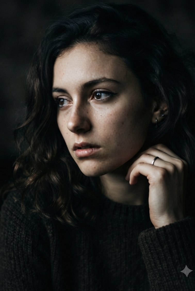 Profile / Avatar - Moody Atmospheric Introspective Portrait — output 1