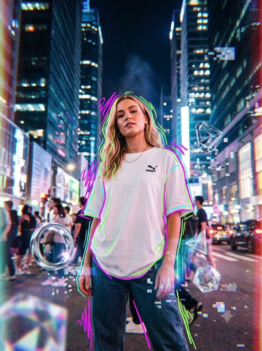 Product Marketing - Cyberpunk Urban Fashion Portrait — output 1
