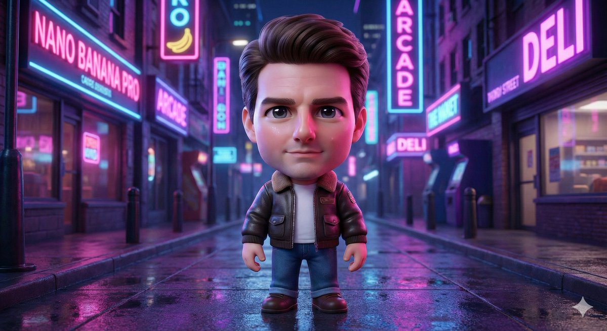 3D Neon Caricature of a Celebrity — output 1