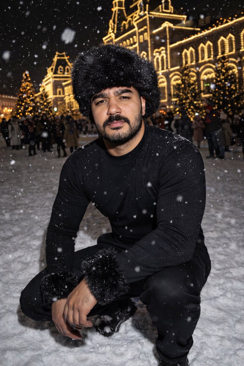 Y2K Candid Flash Photo in Snowy Moscow — output 1