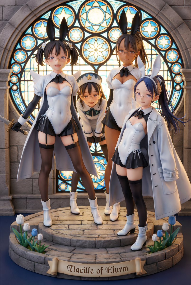 E-commerce Main Image - White Fairy Party Figurine Generation — output 1