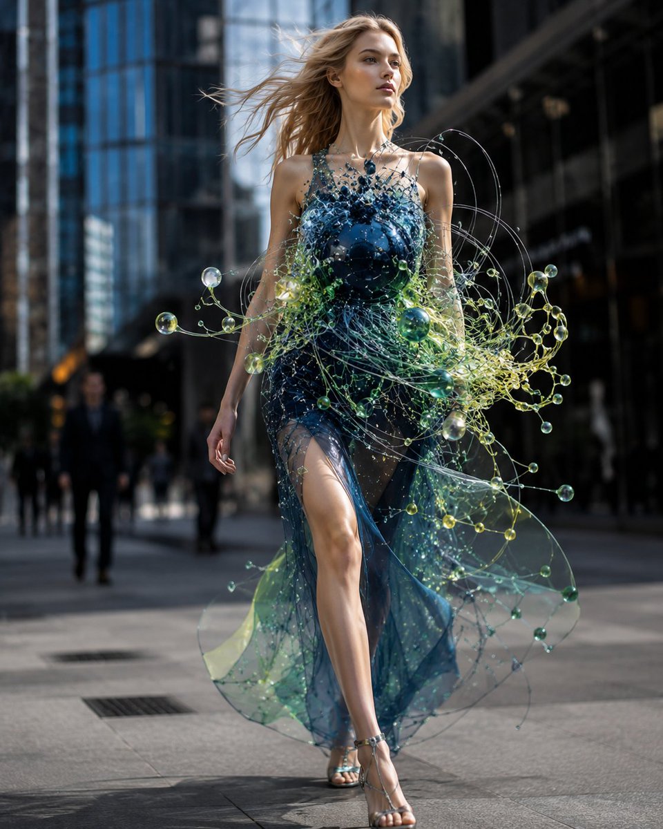 Product Marketing - Futuristic Ikebana Couture Dress — output 1