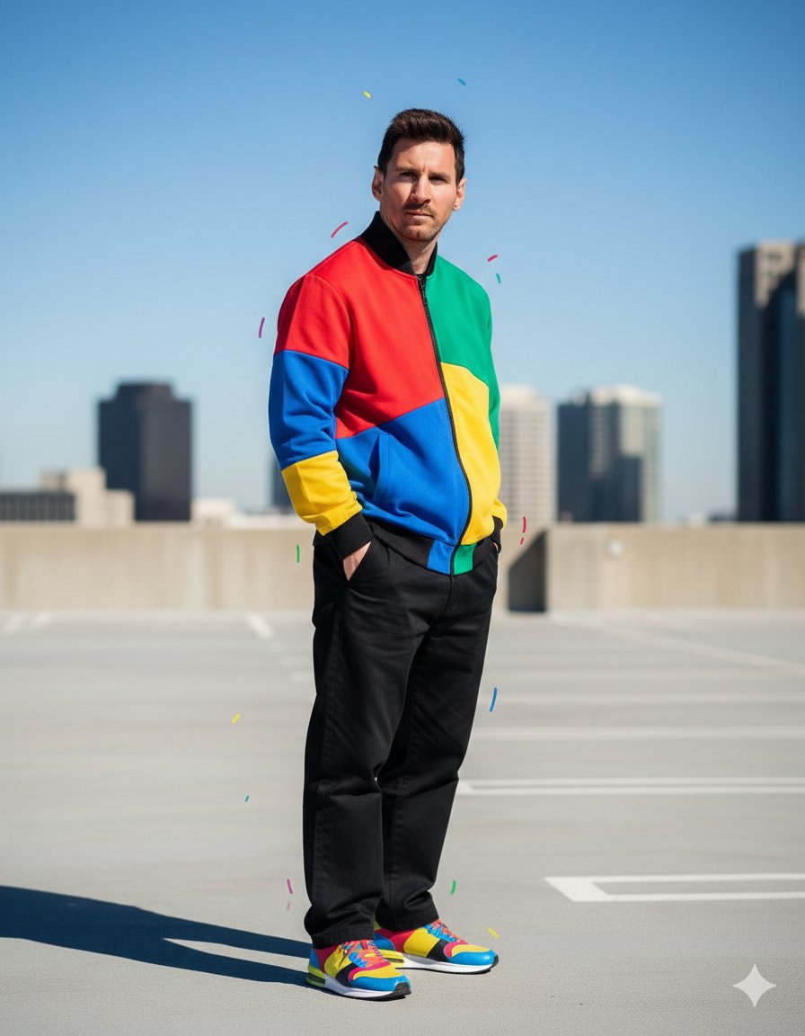 Messi in Gen Z Fashion Portrait — output 1