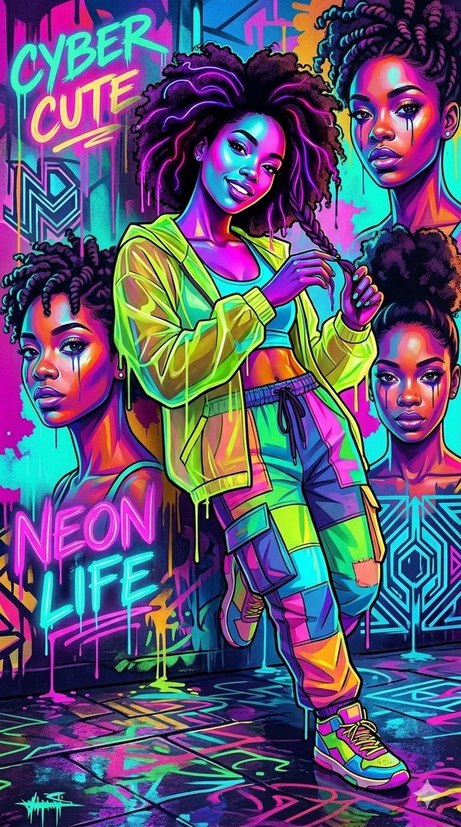 Cyberwave Pop-Art Illustration — output 1