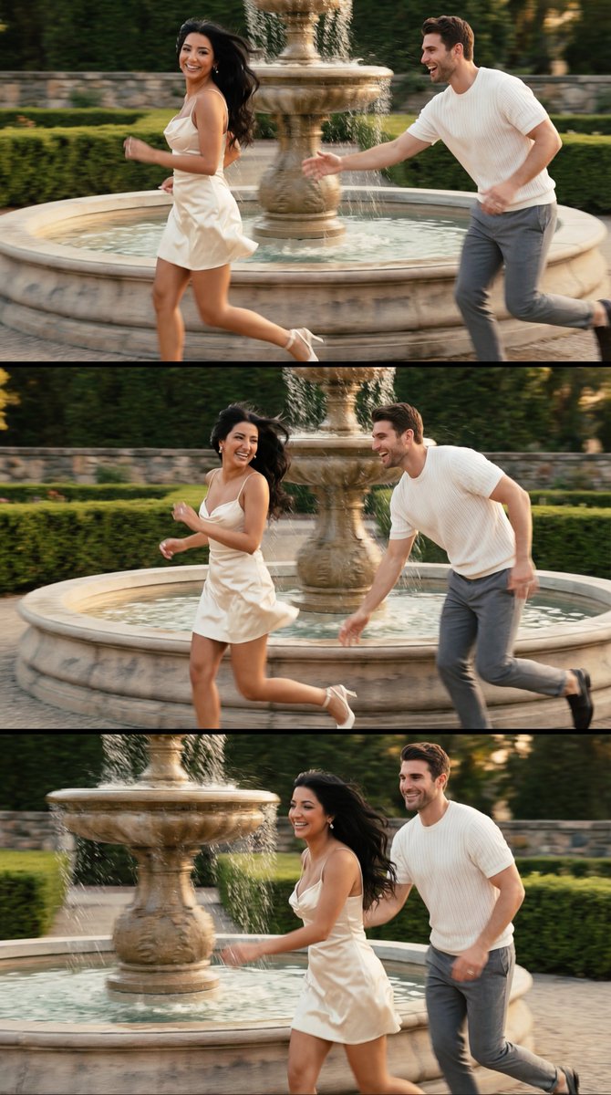 Product Marketing - Cinematic Garden Fountain Motion Sequence Prompt — output 1