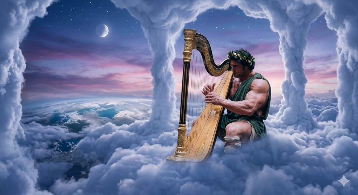 Comic / Storyboard - Mythological Hercules with Harp — output 1