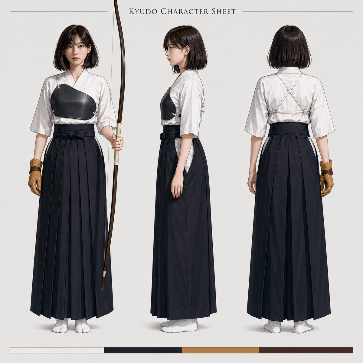 Comic / Storyboard - Kyudo Archery Anime Character Sheet — output 1
