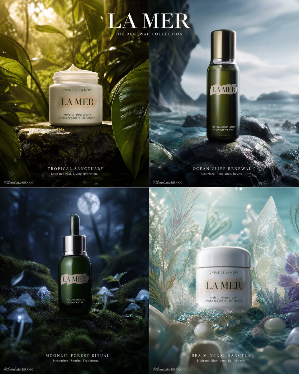 Product Marketing - Premium Skincare Campaign Poster Grid — output 1