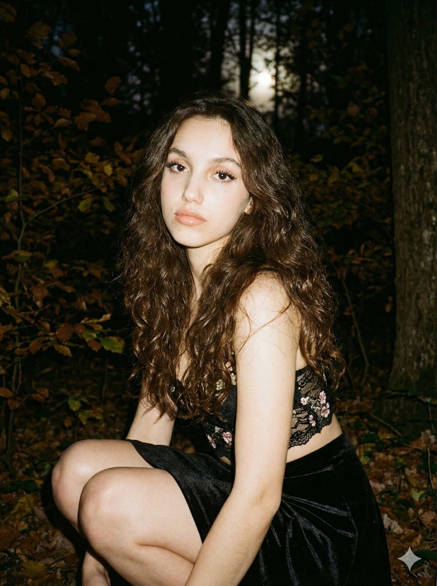 Social Media Post - Vintage Film Aesthetic Portrait in a Forest — output 1
