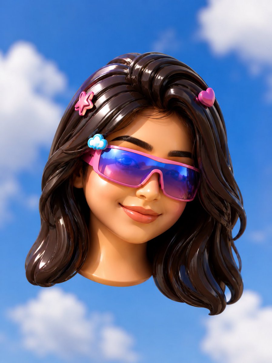 Profile / Avatar - Glossy Designer Toy Floating Head — output 1