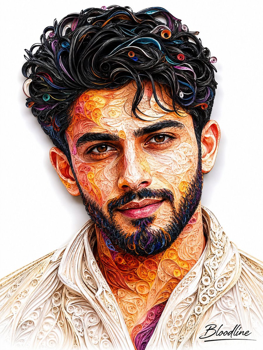 Profile / Avatar - 3D Quilling Paper Art Portrait — output 1