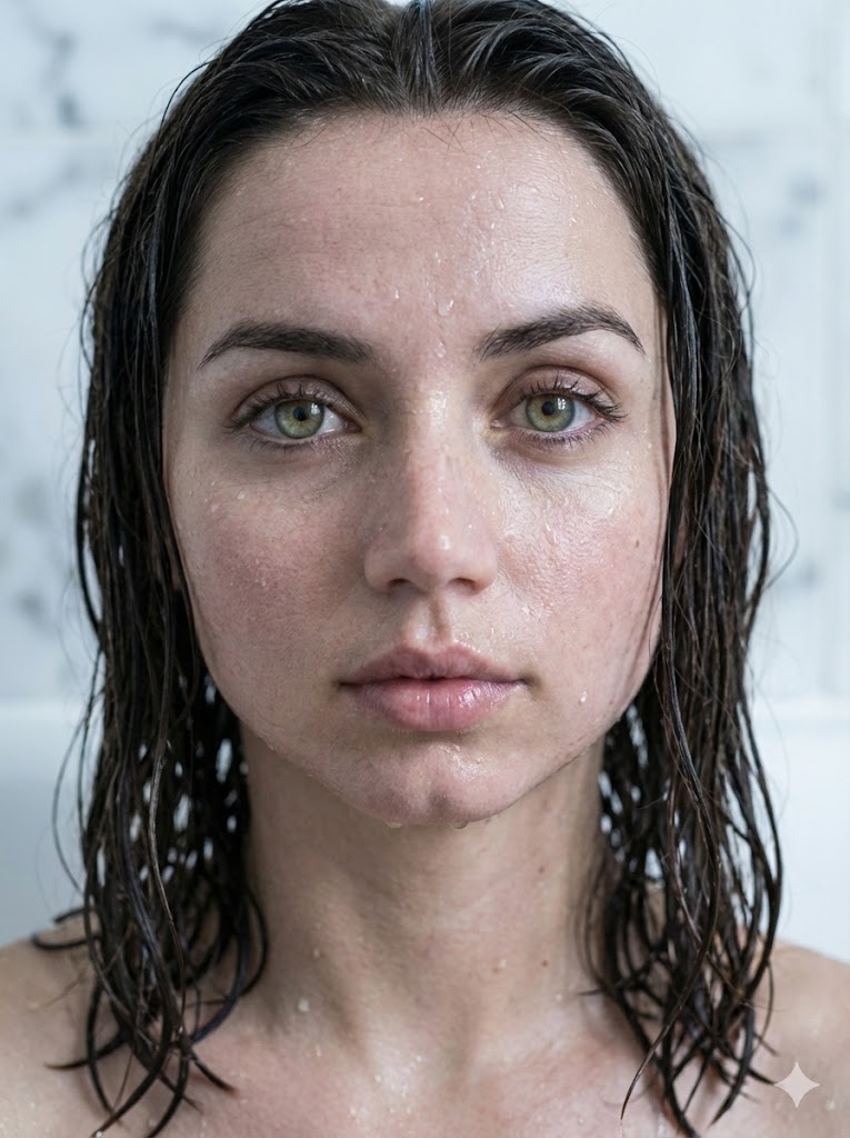Extreme Profile Portrait with Wet Skin and Identity Matching — output 1