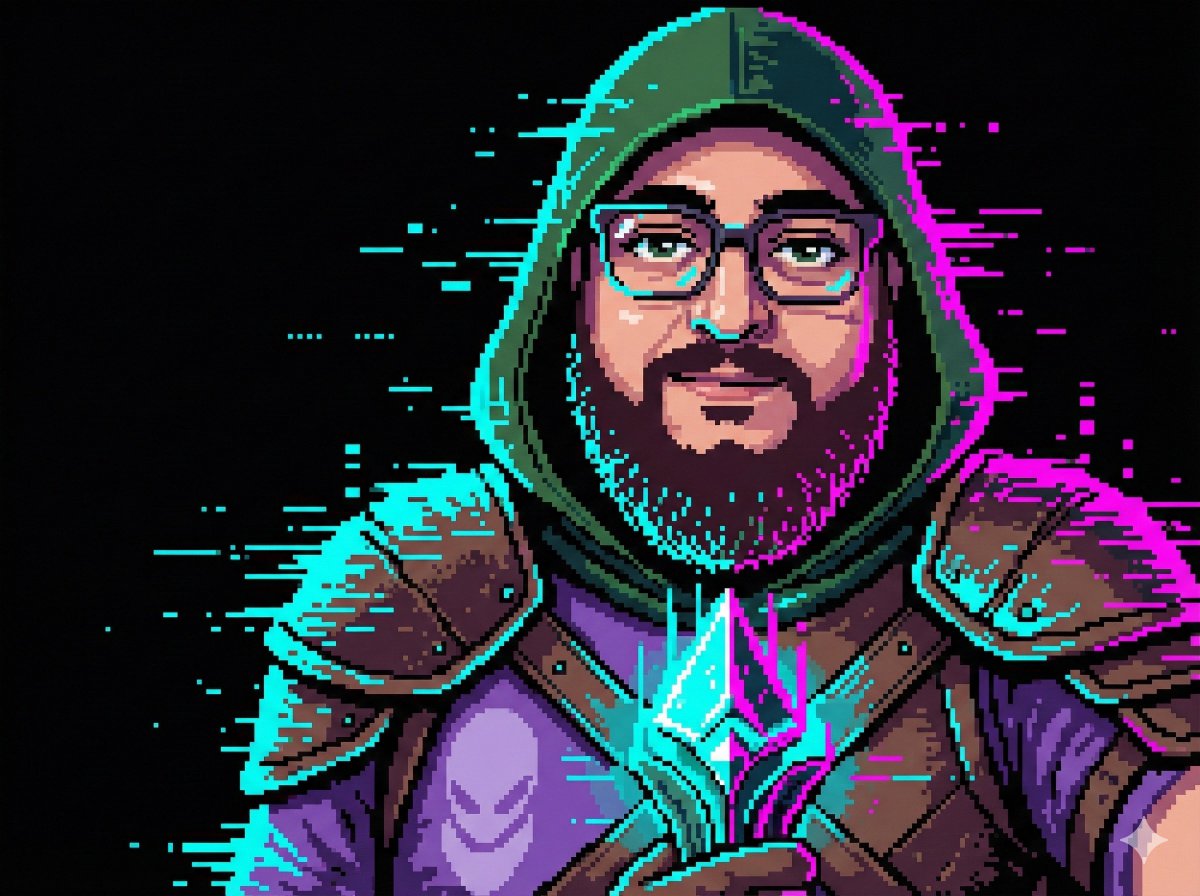 Pixel Art Rogue with Glitch Effect — output 1