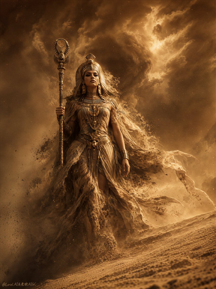 Comic / Storyboard - Egyptian Sorceress Sandstorm Cinematic Art — output 1