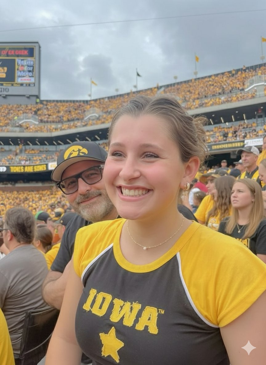 Iowa Hawkeyes Stadium Selfie Portrait — output 1