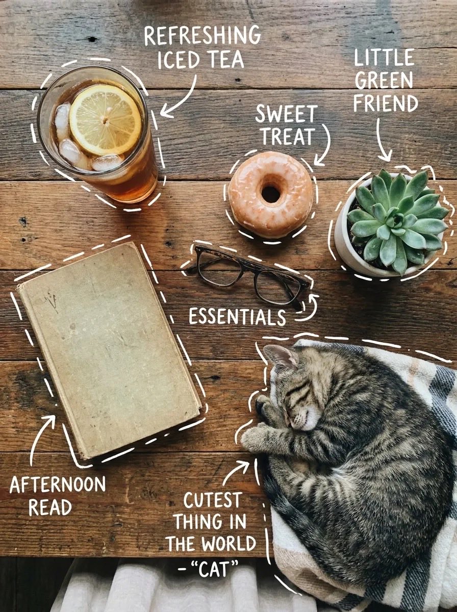 Infographic / Edu Visual - Cozy Tabletop Flat Lay with Doodles — output 1