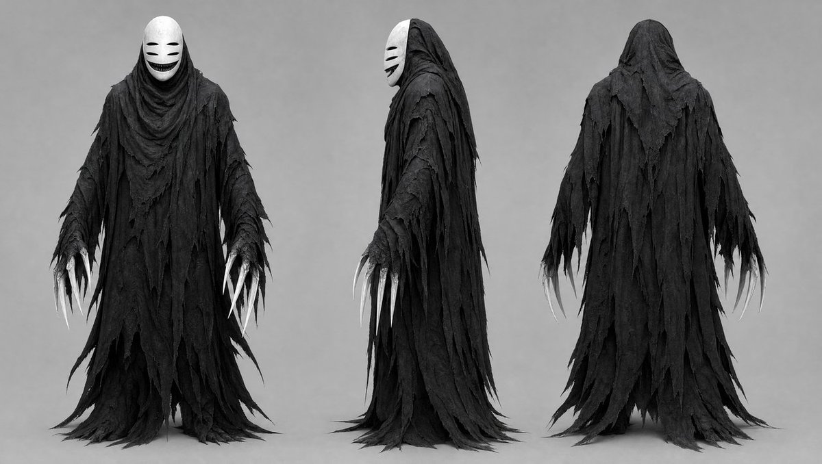 Game Asset - Dark Ghost Spirit Turnaround — output 1