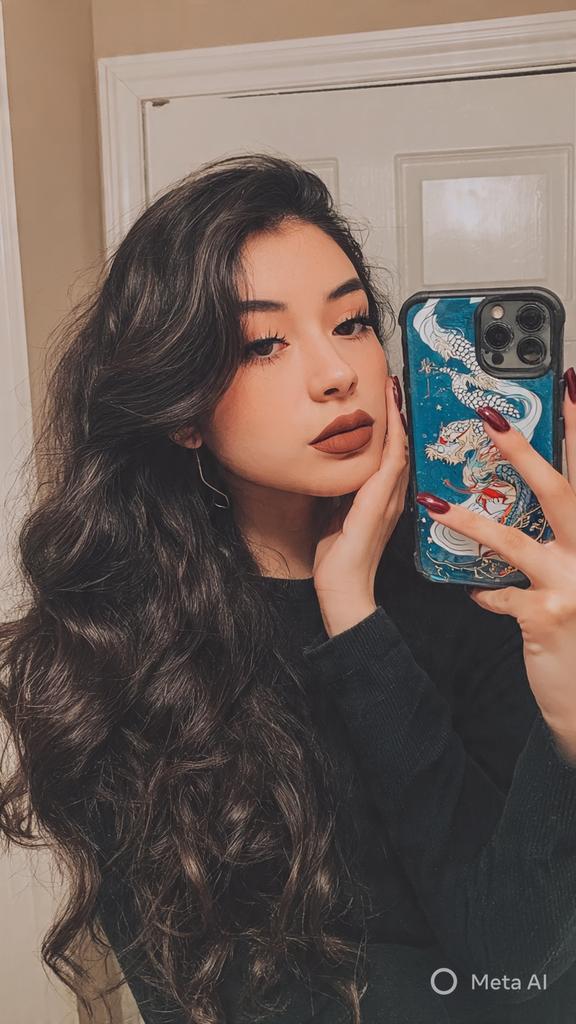 Instagram Aesthetic Mirror Selfie with Dragon Phone Case — output 1