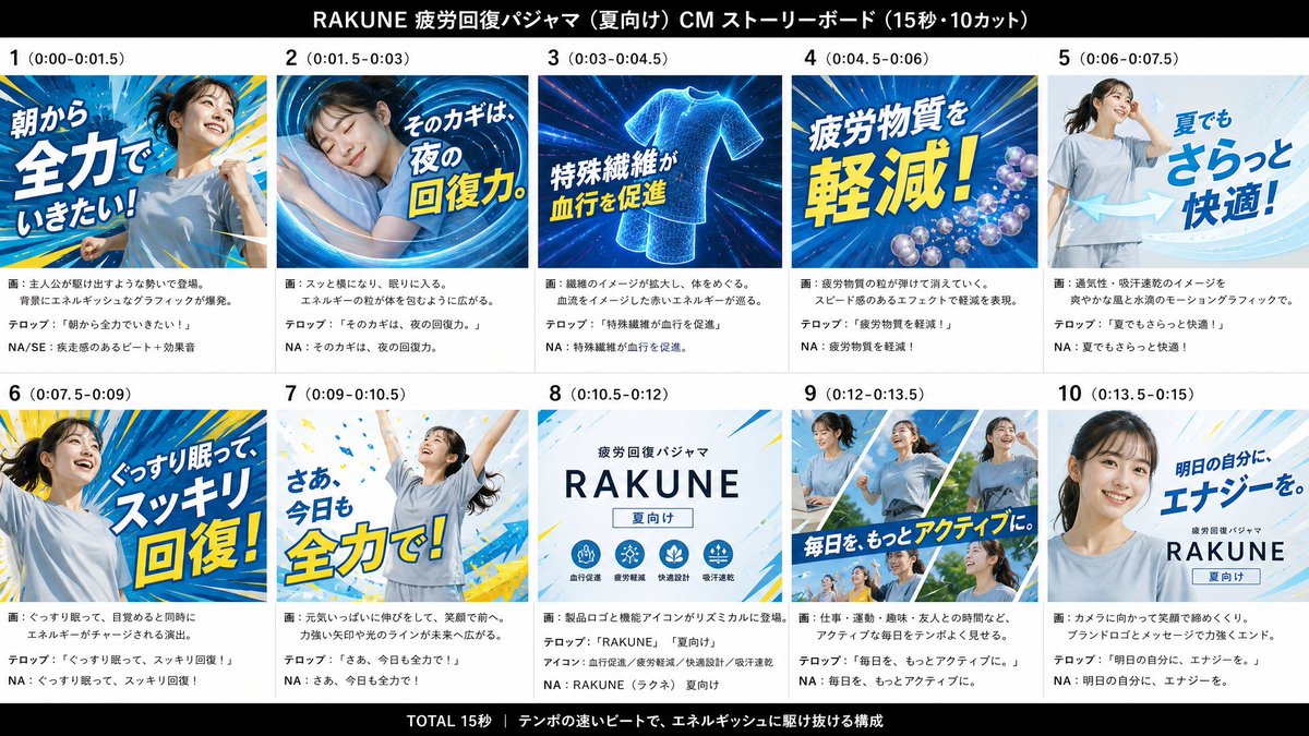 Comic / Storyboard - RAKUNE Summer Pajama Storyboard — output 1