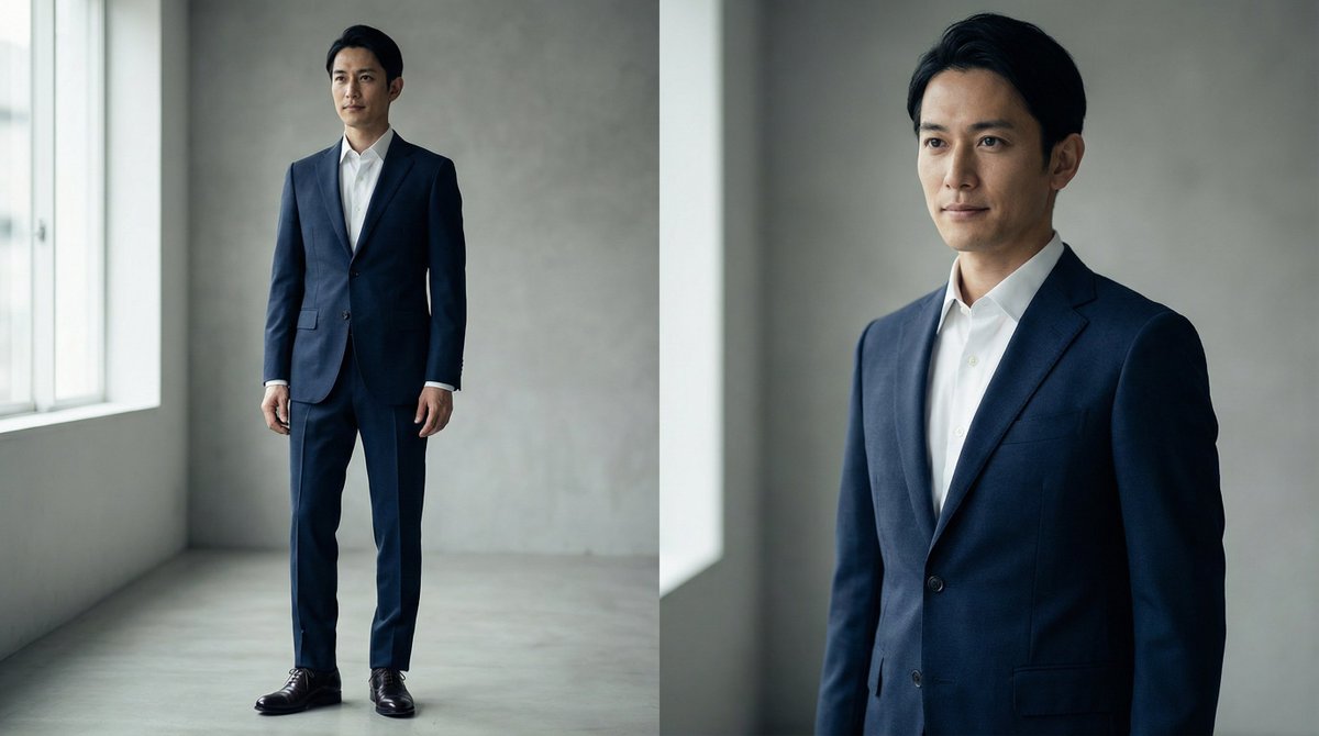 High-End Fashion Magazine Editorial Photo of a Japanese Male Model — output 1