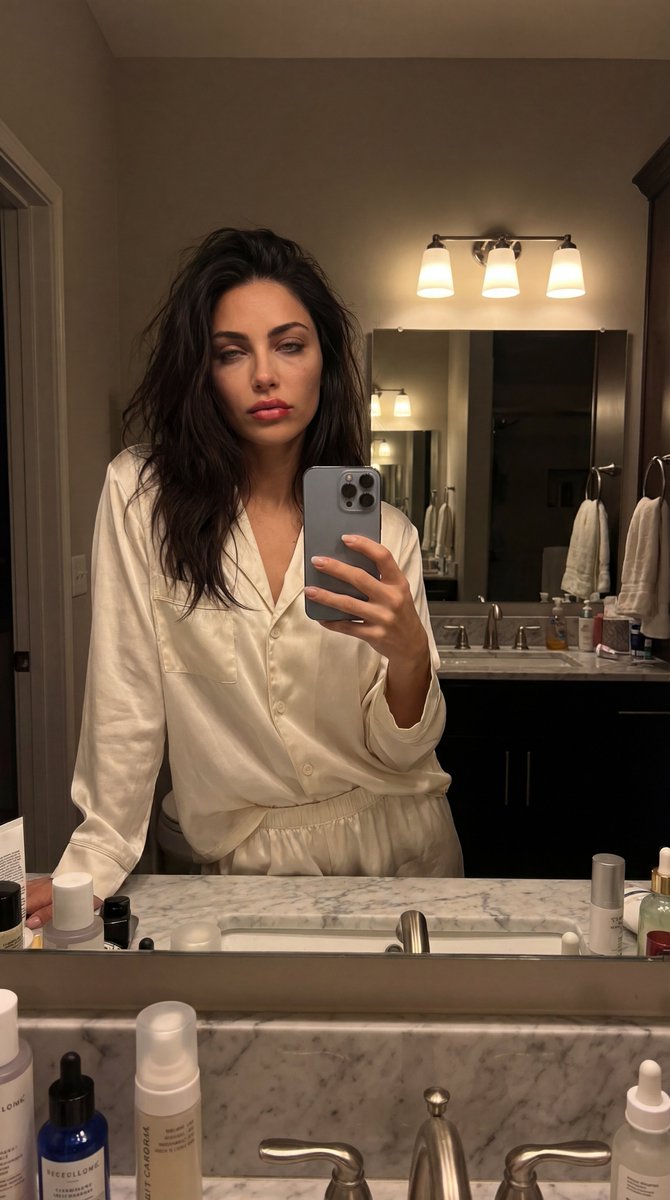 Profile / Avatar - Intimate Bathroom Mirror Selfie — output 1