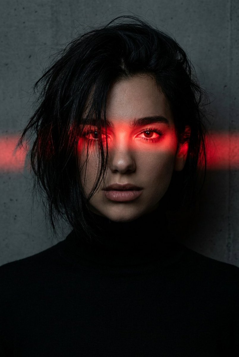 Profile / Avatar - Dramatic Red Light Portrait — output 1