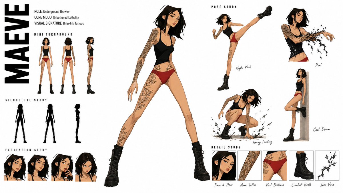 Comic / Storyboard - High Fashion Concept Art Sheet — output 1