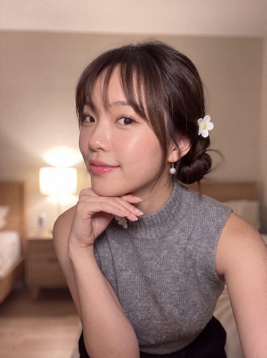 Profile / Avatar - East Asian Woman Selfie Portrait โ output 1