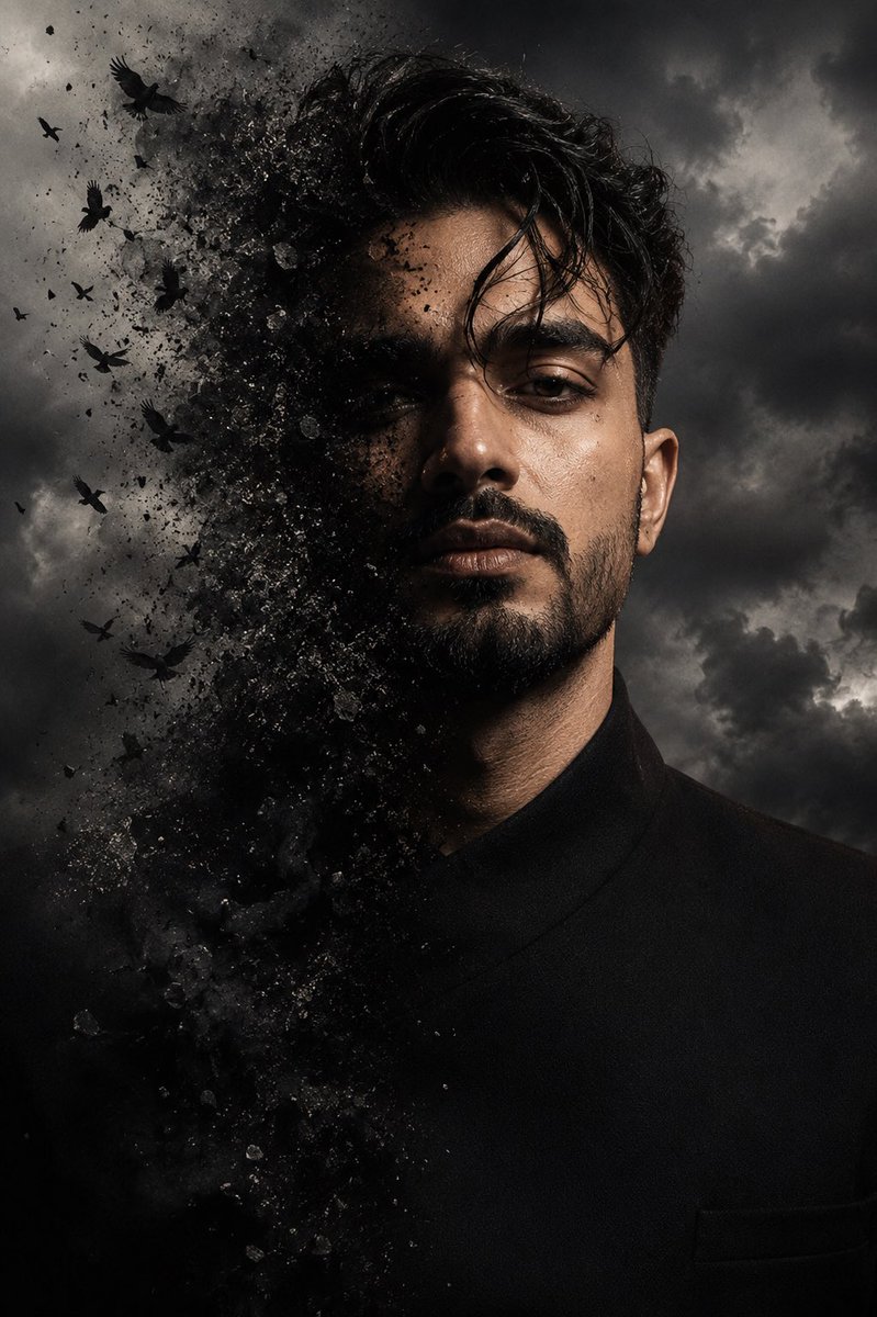 Profile / Avatar - Cinematic Face Dissolve Effect — output 1