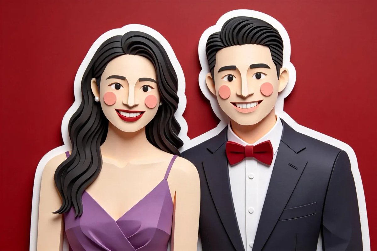 Profile / Avatar - 3D Paper-Cut Illustration Style — output 1