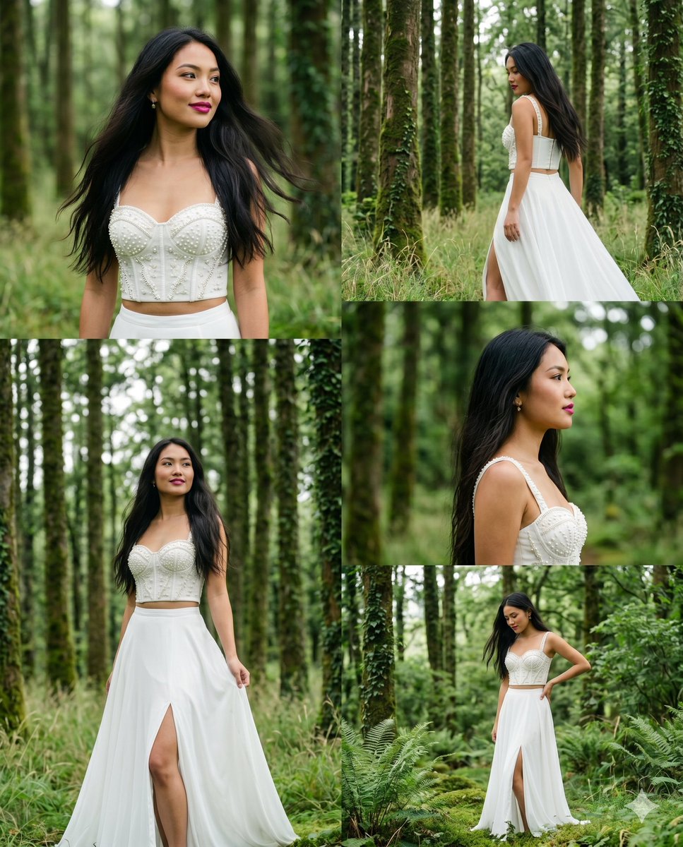 Comic / Storyboard - Enchanted Forest Fashion Portrait Strip — output 1