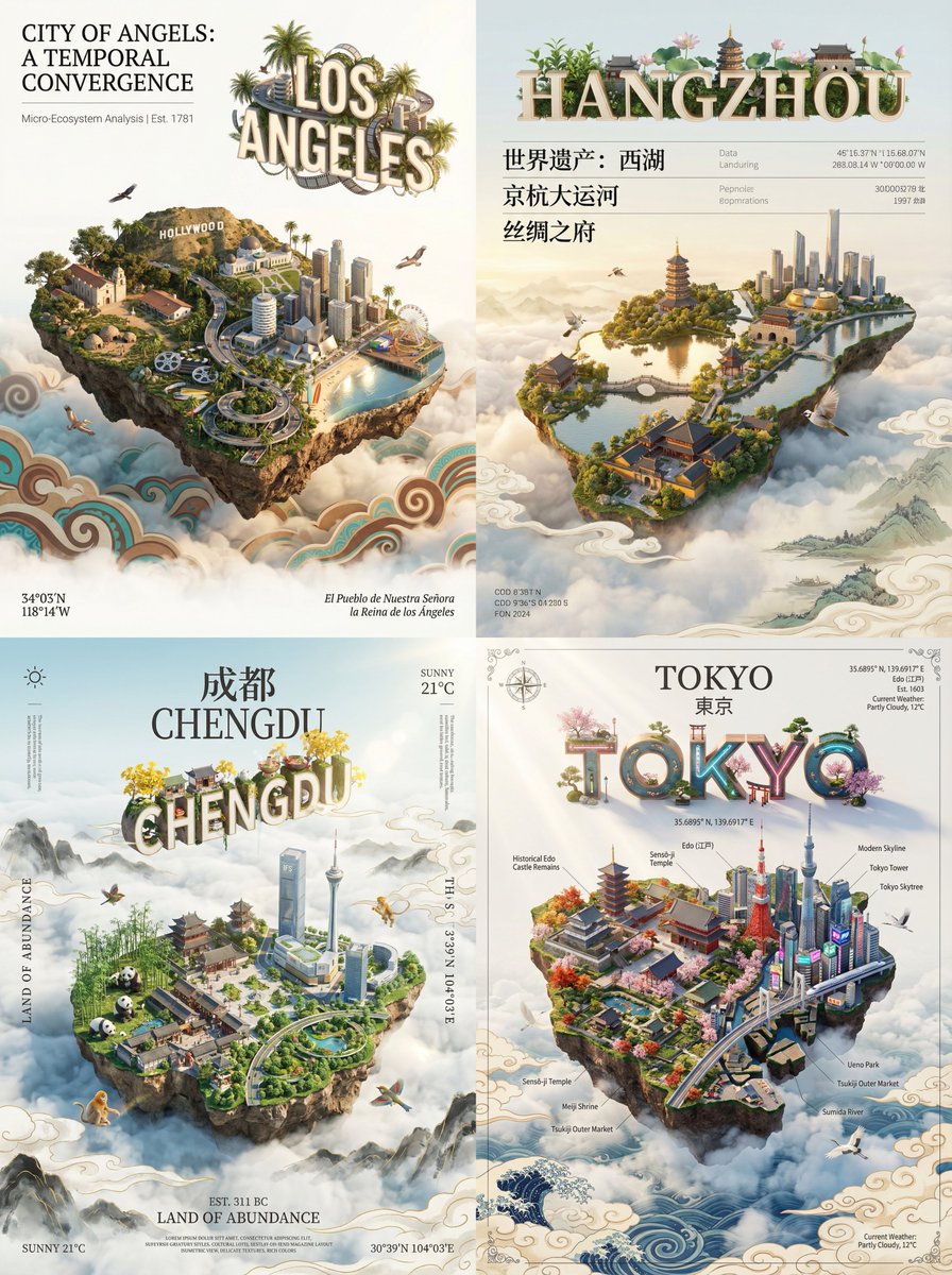 Infographic / Edu Visual - City Poster Prompt: Micro-Island Concept — output 1