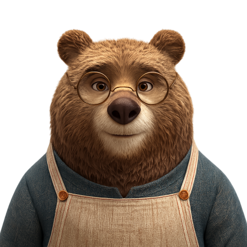 YouTube Thumbnail - Transparent Bear Character Cutout — output 1